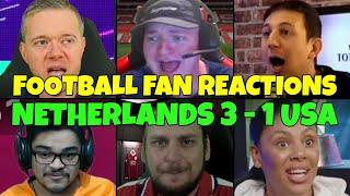 FOOTBALL FANS REACTION TO NETHERLANDS 3-1 USA | FANS CHANNEL