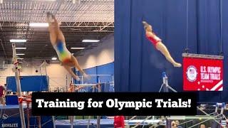 Suni Lee training her NEW routine on bars - What is she cooking?  - June 2024 UPDATE