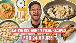 TESTING *VIRAL* INSTAGRAM RECIPES  LIQUID ALOO PARATHA, RICE PAPER CROISSANT, MAKHANA MOUSSE & MORE