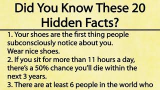 Did You Know These 20 Hidden Facts | Very Informative