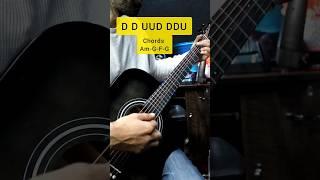 1 Strumming Pattern  - Play 90% Songs - Hindi & English - Beginners Lesson Easy #shorts