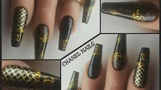 CHANEL NAILS Chanel gel nail art