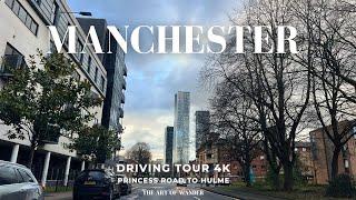 Spring Driving Tour Manchester, England, UK (4K) - Princess Road - Hulme