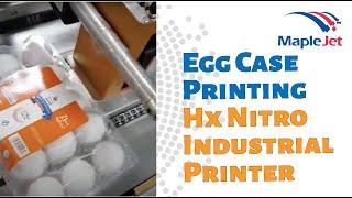 Hx Nitro thermal inkjet printer printing on egg case label