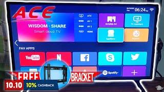 Sobrang Murang tv | ACE 32" Slim HD Smart TV Black LED-808 ZE19 Android 9.0 full review