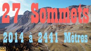 TOP 27 HAUTS sommets des ALPES du SUD de 2014 jusqu'à 2441 Mètres d'altitude depuis les AIRS