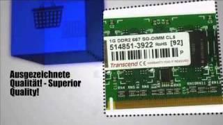 Notebook Ram:  1GB Transcend DDR2 667 SO-DIMM CL5 514851-3922 [10964] - m-ware.de