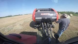 Baling Hay with Kubota BV4160