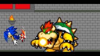 Sonic vs Bowser sprite battle