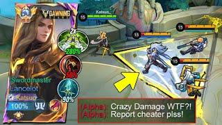 CRAZY DAMAGE!!  LANCELOT BEST 1 SHOT BUILD 2024 IS INSANELY BROKEN!! (Must try!!)