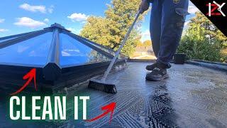 How To Clean Rubber Roof & Sky Lantern - Easy Simple Cheap Method To Clean Roof