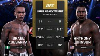 Israel Adesanya vs. Anthony Johnson Full Fight - UFC 5 Fight Night