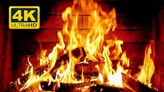  Cozy Fireplace 4K (12 HOURS). Fireplace with Crackling Fire Sounds. Crackling Fireplace 4K