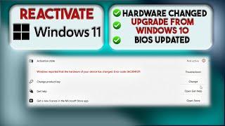 Windows 11 Activation Fix | After BIOS Update & Hardware Change | 2024 (0xC004F211)