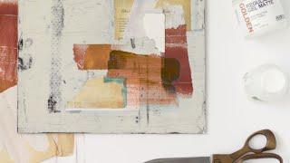 Transparent collage papers? Add collage to abstract paintings