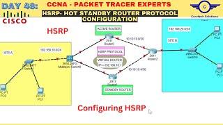 CCNA DAY 48: How to Configure HSRP on a Cisco Router | Hot Standby Router Protocol Configuration