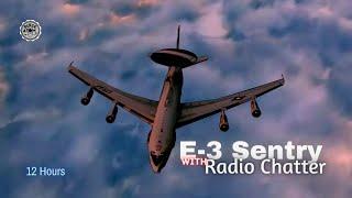 E3 Sentry Aircraft in Flight with Radio Chatter ⨀ Relaxing White Noise for Deep Sleep