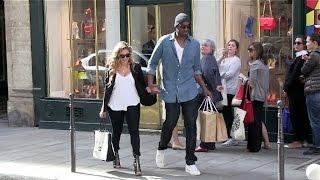 EXCLUSIVE - Kobe Bryant and wife Vanessa show PDA in Paris