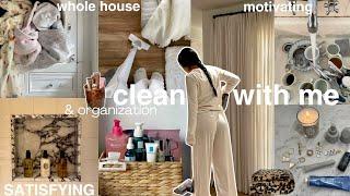 huge DEEP CLEAN + ORGANIZE with me🫧 *satisfying* cleaning my ENTIRE house