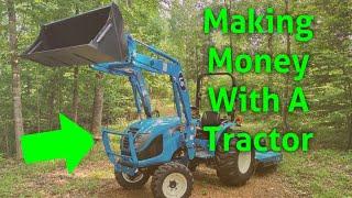 Making Money with a  Tractor Brush Cutter MT240E (Side Job Mowing Pasture)