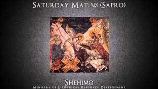 Saturday Matins (Sapro) - Shehimo Recordings