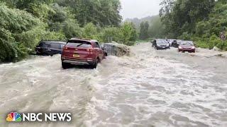 Dangerous flash flooding causing states of emergency in Northeast