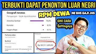 CARA SETTING VIDEO TARGET LUAR NEGERI - Pakai Fitur Baru YouTube Penghasilan Youtuber Pemula Naik