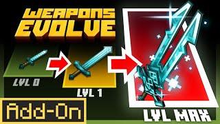 Weapons Evolve Add-On by Horizon Blocks | Early Showcase | Minecraft Marketplace Addon