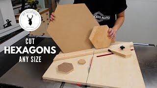 Hexagon Cutting Jig 2.0 | Cut a Hexagon any Size | Adjustable Table Saw Jig for Cutting Hexagons