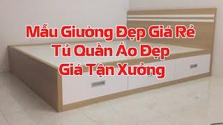 Mẫu Giường , Tủ Quần Áo  Đẹp Chất liệu Gỗ công nghiệp chống ẩm MDF An Cường phủ Melamine  Chung Cư T