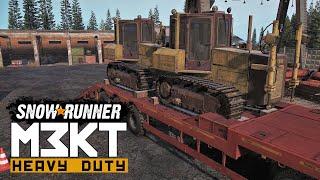 MZKT 74132 600HP close call with two dozers in Season 13 | Snowrunner 4K