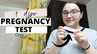 Live Pregnancy Test at 9 dpo || Faint Line on One Step Pregnancy Test!! || TTC Baby 3 Cycle 14