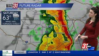 Tracking Saturday's severe weather risk