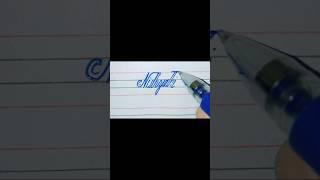 Nidhyathi write ️ in beautiful cursive style #calligraphy #signature #handwriting #cursivestyles