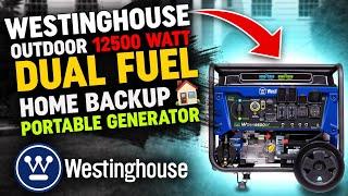 Westinghouse Outdoor 12500 Watt Dual Fuel Home Backup Portable Generator | Powers Your Whole Home!