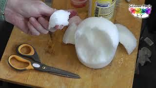 Making a painting sponge for painting silicone baby dolls