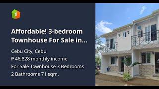 Affordable! 3-bedroom Townhouse For Sale in Talamban  Cebu