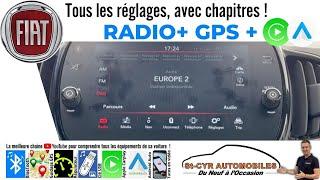 FIAT, la radio, le GPS, tous les réglages, Apple carplay , android auto, comment ça marche?