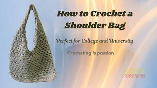 How to Crochet a Shoulder Bag| Fashionable Jute Bag| Full Tutorial| #crochet #bag #craft