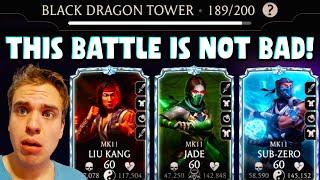 MK Mobile. Simple Way to Beat Fatal Black Dragon Tower Battle 189.  The Best Team!