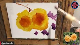 Free Art Lesson : Painting Vibrant and Glowing Flowers with Pat Fiorello