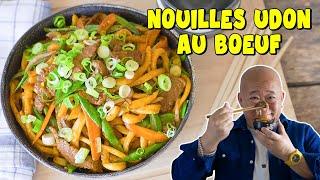 Nouilles UDON maison sautées au bœuf- Le Riz Jaune