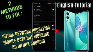 How To Fix Infinix Network Problem || Mobile Data Not Working In Infinix Android Phone