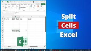 How to Spilt Cells on Microsoft Excel