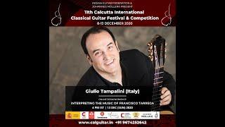 Giulio Tampalini Workshop | Interpreting the music of Francisco Tarrega | CICGF20