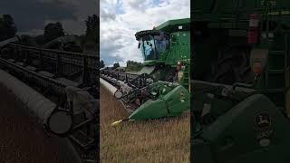 Harvesting wheat! #harvest #wheat #johndeere