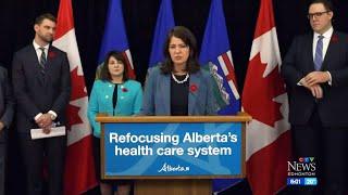 Alberta premier reveals plan to move hospitals away from AHS