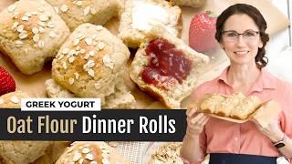 Oat Flour Dinner Rolls with Greek Yogurt | No Yeast | Gluten-Free