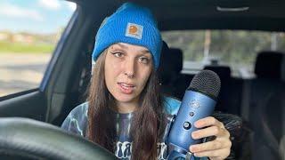 ASMR in my car (subaru wrx, random tingles, whisper ramble)