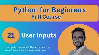 How to take user Input in Python |  User Inputs | Python for Beginners Full Course | Data Magic